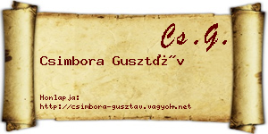 Csimbora Gusztáv névjegykártya