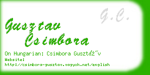 gusztav csimbora business card